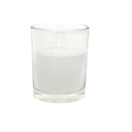 ZEST CANDLE Zest Candle CVC-020 White Citronella Round Glass Votive Candles -12pc-Box CVC-020